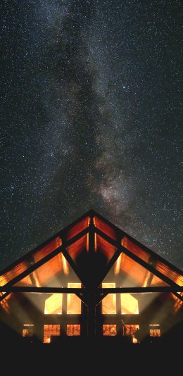 [2436x1125]夜晚 灯光 璀璨 房屋 苹果手机壁纸图片