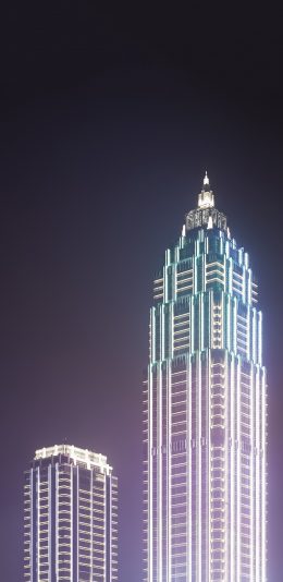[2436x1125]夜景 建筑 大厦 高楼 苹果手机壁纸图片