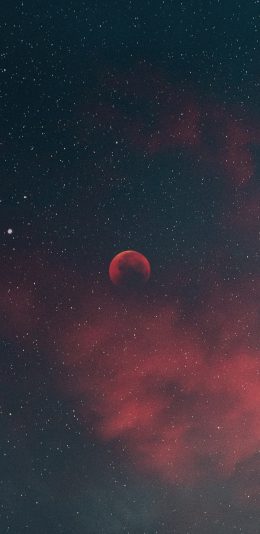 [2436x1125]夜景 星空 月亮 晚霞 唯美 苹果手机壁纸图片