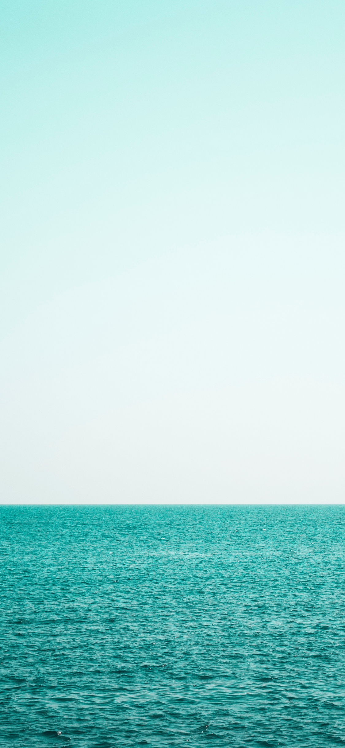 [2436×1125]大海 广阔 波浪 海天一线 苹果手机壁纸图片