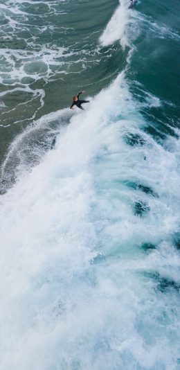 [2436x1125]大海 浪花 冲浪 苹果手机壁纸图片