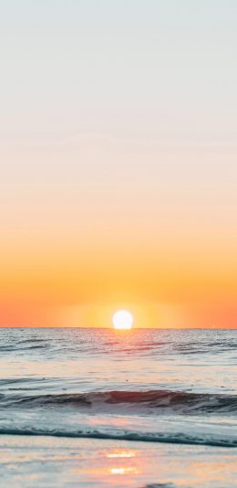 [2436x1125]大海 海平面 朝阳 日出 苹果手机壁纸图片