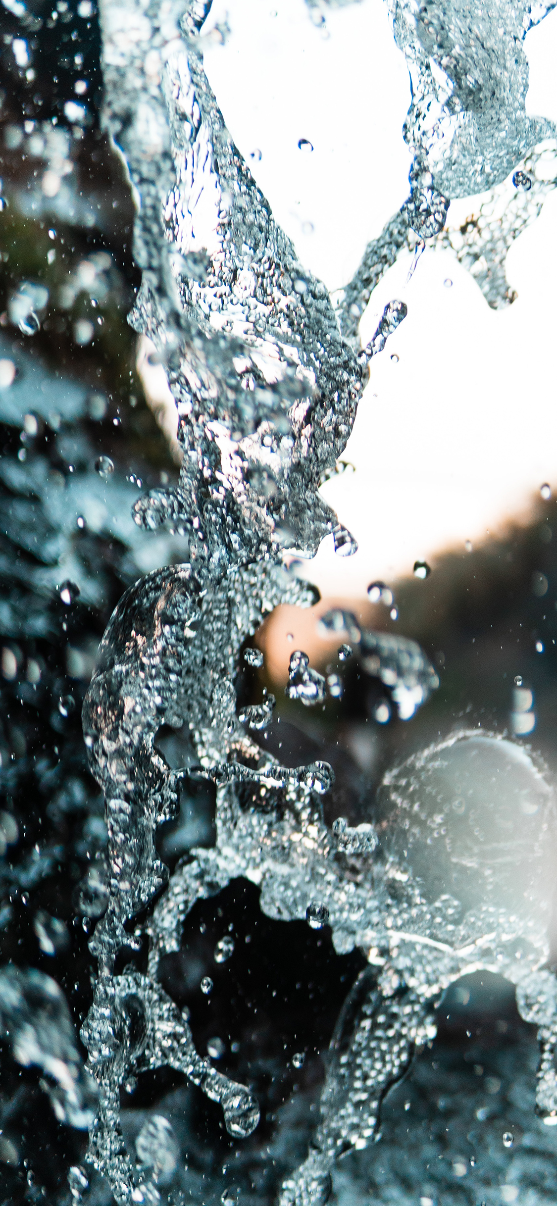 [2436×1125]大海 海水 浪花 翻涌 苹果手机壁纸图片