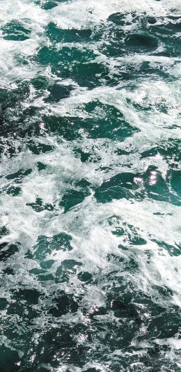 [2436x1125]大海 海水 海浪 泡沫 苹果手机壁纸图片