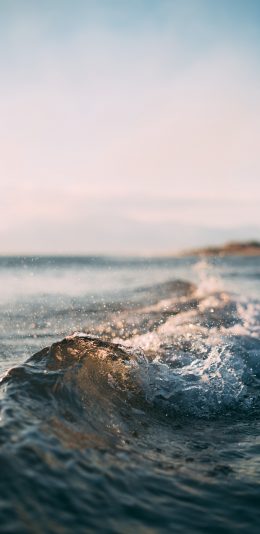 [2436x1125]大海 海水 海浪 海洋 苹果手机壁纸图片