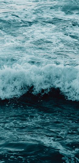 [2436x1125]大海 海水 海浪 海洋 浪花 苹果手机壁纸图片