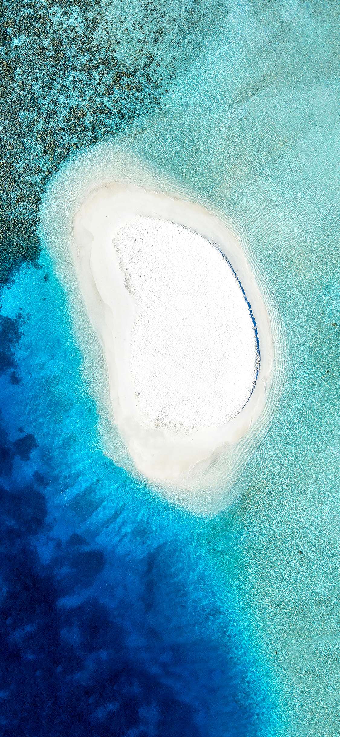 [2436×1125]大海 海水 湛蓝 海岛 苹果手机壁纸图片