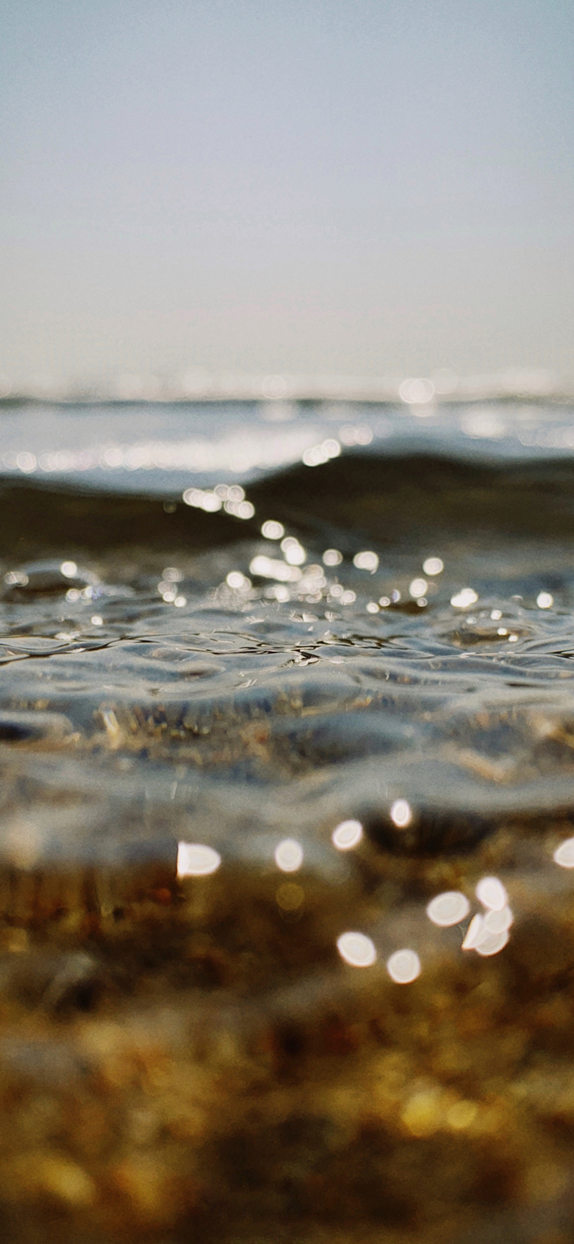 [2436×1125]大海 海水 特写 波光 苹果手机壁纸图片