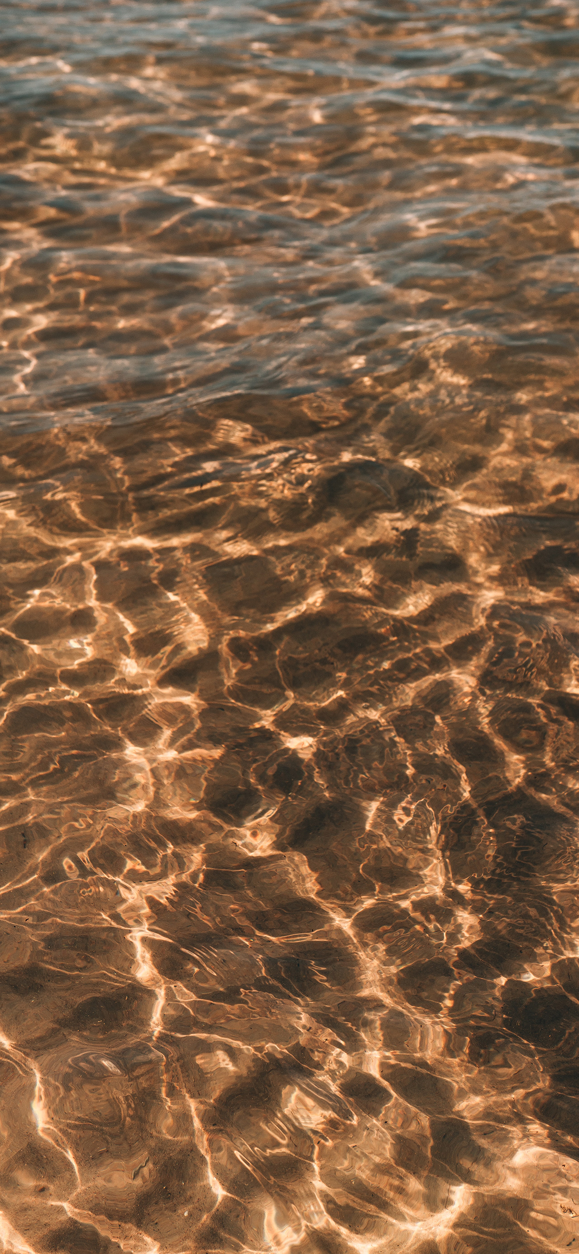 [2436×1125]大海 海沙 海水 波光粼粼 苹果手机壁纸图片