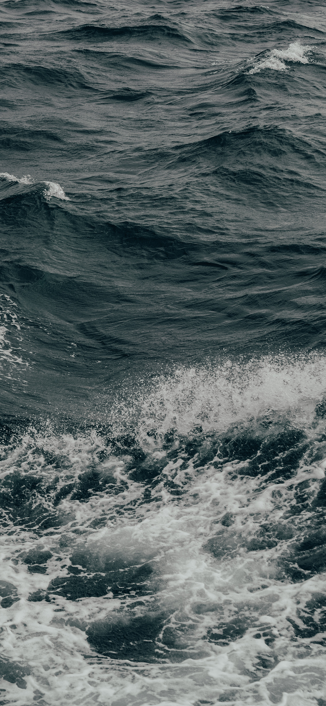 [2436×1125]大海 海洋 海水 浪花 苹果手机壁纸图片