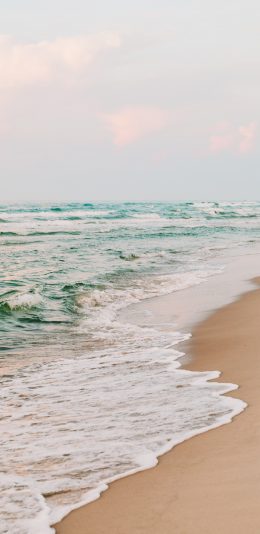 [2436x1125]大海 海洋 海浪 沙滩 海水 苹果手机壁纸图片