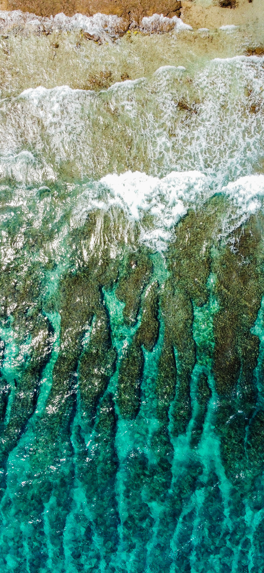 [2436×1125]大海 海洋 海浪 海岸 海水 苹果手机壁纸图片