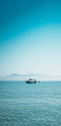 [2436x1125]大海 海洋 船只 游轮 苹果手机壁纸图片