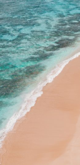 [2436x1125]大海 海浪 沙滩 海洋 海岸 苹果手机壁纸图片