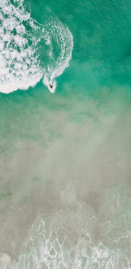 [2436x1125]大海 海浪 浪花 冲浪 苹果手机壁纸图片