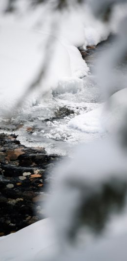 [2436x1125]大海 海浪 浪花 岩石 苹果手机壁纸图片