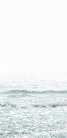 [2436x1125]大海 海浪 浪花 白色 苹果手机壁纸图片