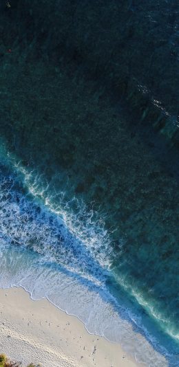 [2436x1125]大海 海浪 海滩 沙滩 苹果手机壁纸图片