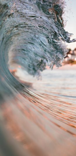 [2436x1125]大海 海浪 翻涌 海水 苹果手机壁纸图片