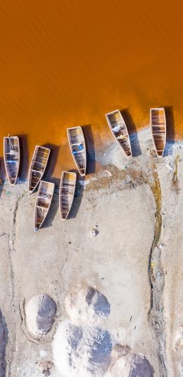 [2436x1125]大海 海滩 船只 停靠