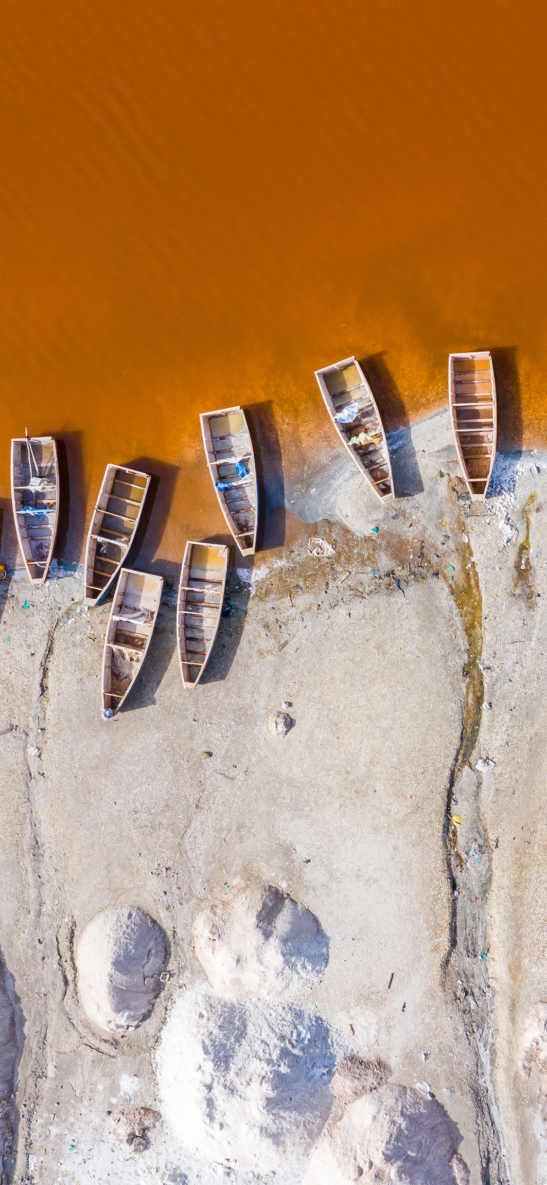 [2436×1125]大海 海滩 船只 停靠
