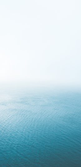 [2436x1125]大海 海面 蓝色 唯美 朦胧 苹果手机壁纸图片