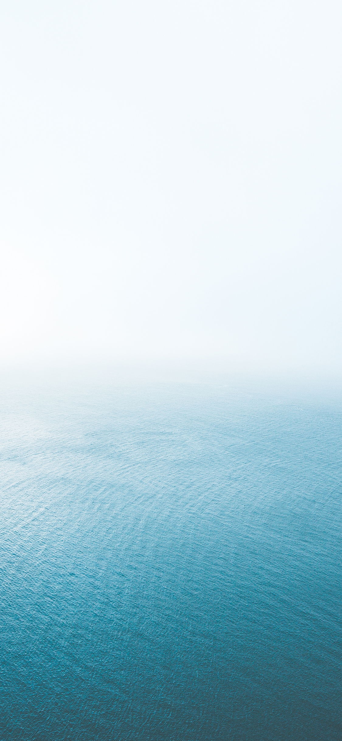 [2436×1125]大海 海面 蓝色 唯美 朦胧 苹果手机壁纸图片