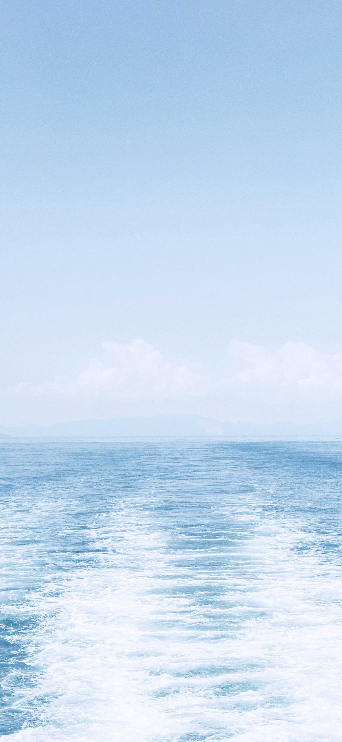 [2436×1125]大海 海面 蓝色 海洋 苹果手机壁纸图片