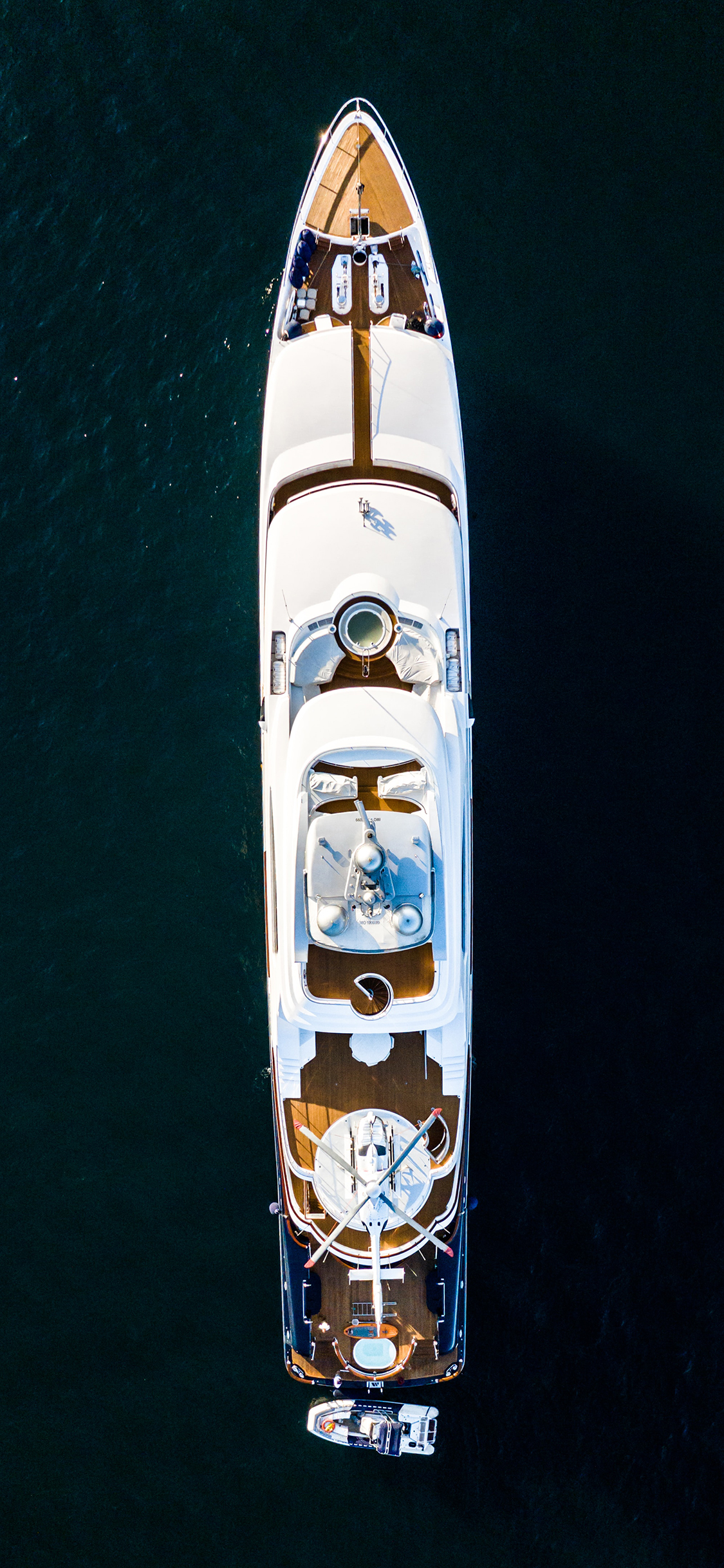 [2436×1125]大海 航行 游轮 轮船 航拍 苹果手机壁纸图片