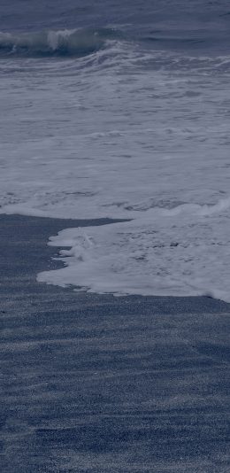 [2436x1125]大海 蓝色 海水 海浪 沙滩 苹果手机壁纸图片