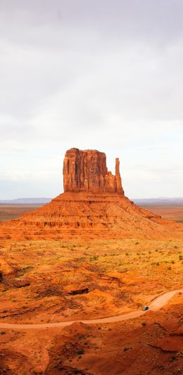 [2436x1125]大自然 戈壁 荒漠化 风蚀 苹果手机壁纸图片