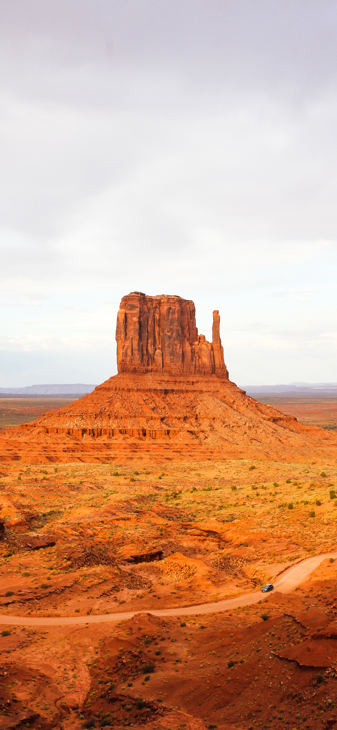 [2436×1125]大自然 戈壁 荒漠化 风蚀 苹果手机壁纸图片