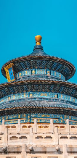 [2436x1125]天坛 天空 景色 景点 地标 北京 苹果手机壁纸图片