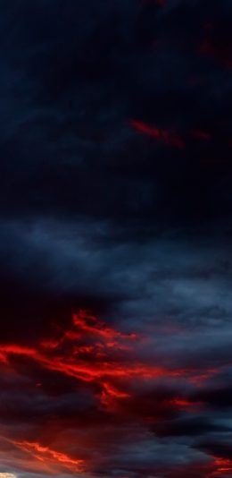 [2436x1125]天空 乌云 火烧云 自然美景 苹果手机壁纸图片