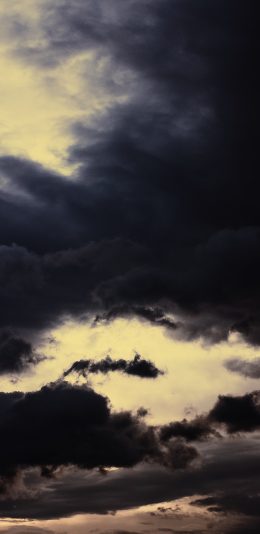 [2436x1125]天空 云朵 乌云密布 苹果手机壁纸图片