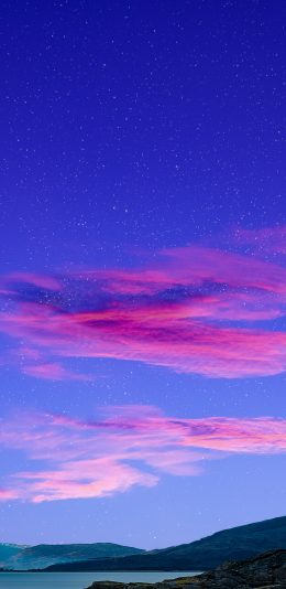 [2436x1125]天空 云朵 粉色 唯美 苹果手机壁纸图片