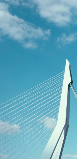 [2436x1125]天空 吊索 蓝天白云 苹果手机壁纸图片