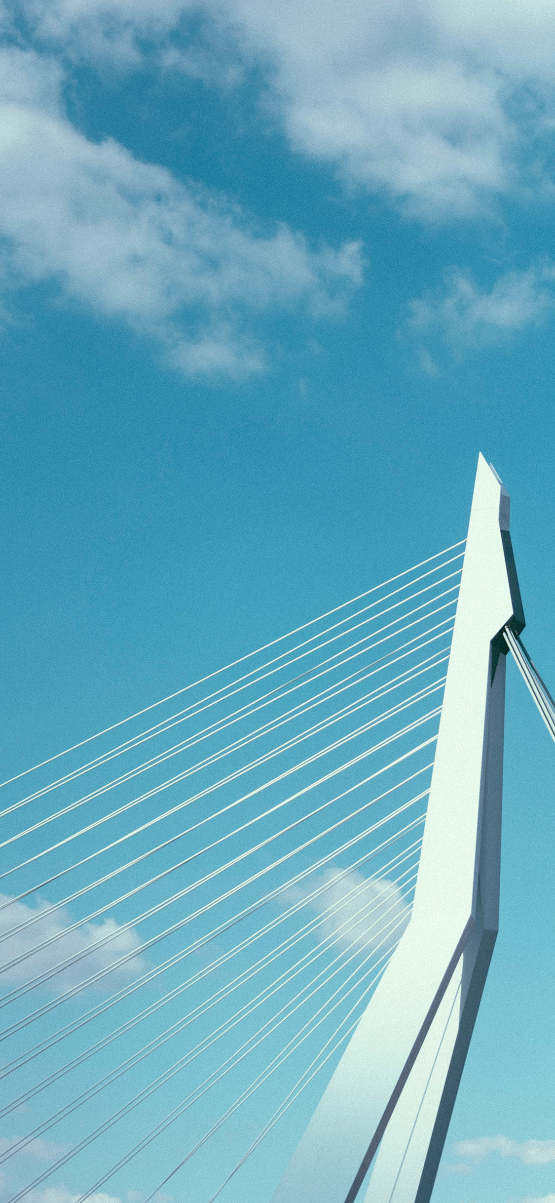 [2436×1125]天空 吊索 蓝天白云 苹果手机壁纸图片