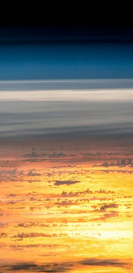 [2436x1125]天空 唯美 渐变 云层 平流层 苹果手机壁纸图片