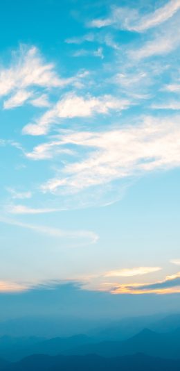 [2436x1125]天空 唯美 蔚蓝 云朵 苹果手机壁纸图片