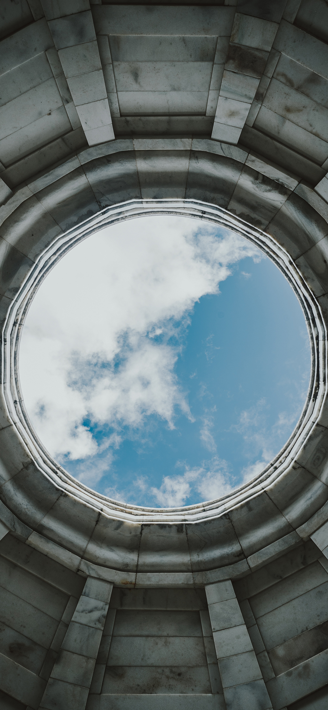 [2436×1125]天空 圆 蓝天白云 建筑 苹果手机壁纸图片