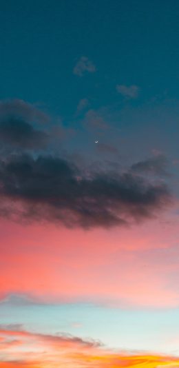 [2436x1125]天空 夕阳 云彩 火烧云 苹果手机壁纸图片