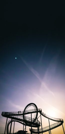 [2436x1125]天空 建筑 楼梯 螺旋 苹果手机壁纸图片