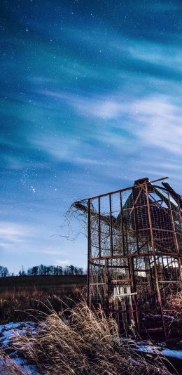 [2436x1125]天空 星空 夜景 郊外 苹果手机壁纸图片