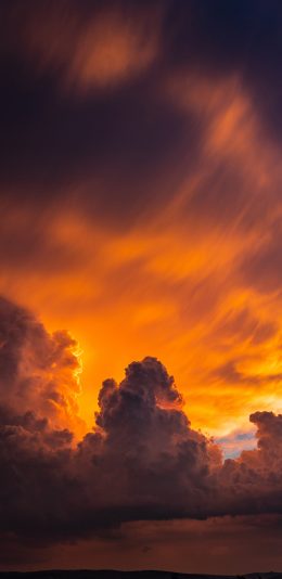 [2436x1125]天空 晚霞 唯美 云朵 苹果手机壁纸图片