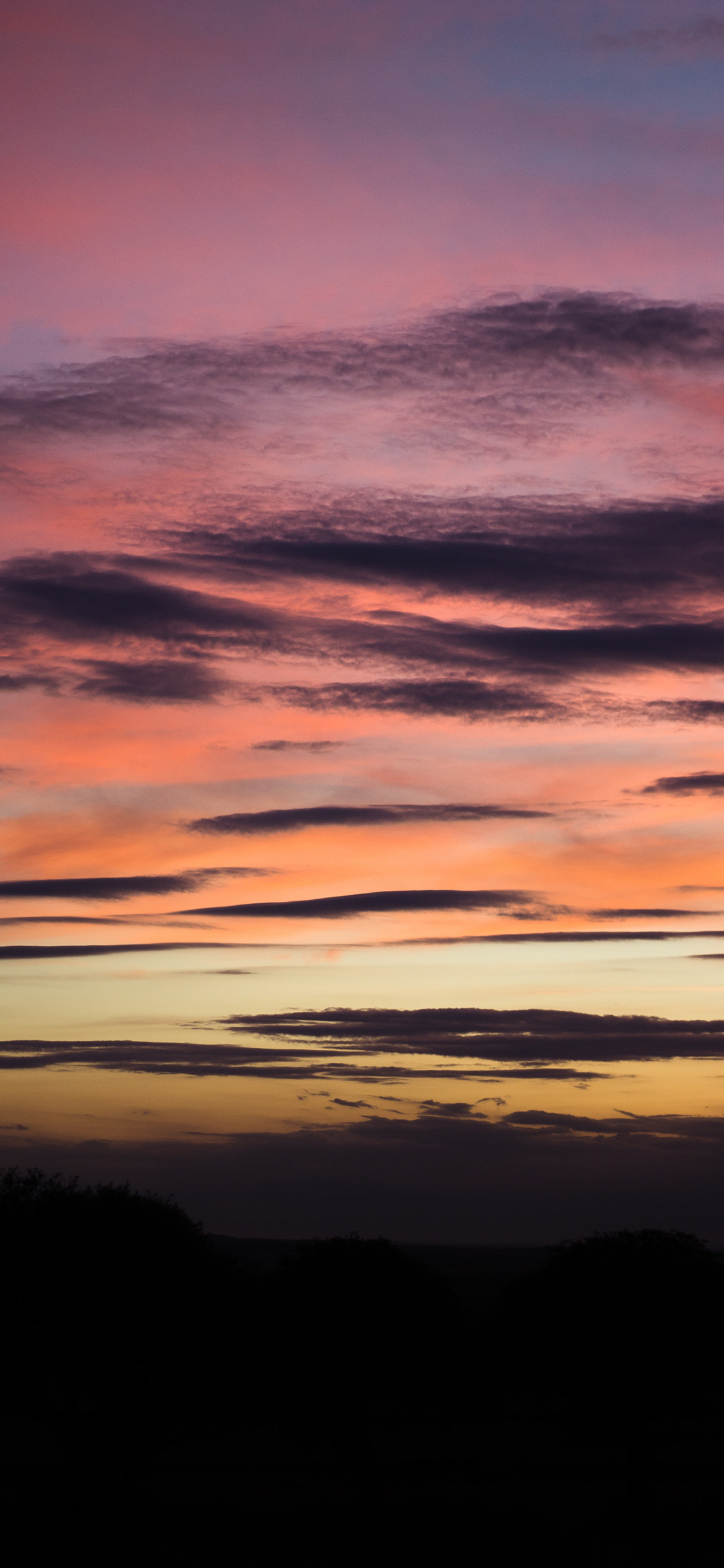 [2436×1125]天空 晚霞 色彩 唯美 苹果手机壁纸图片