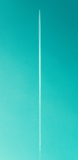 [2436x1125]天空 景色 喷雾 飞机 分割线 苹果手机壁纸图片