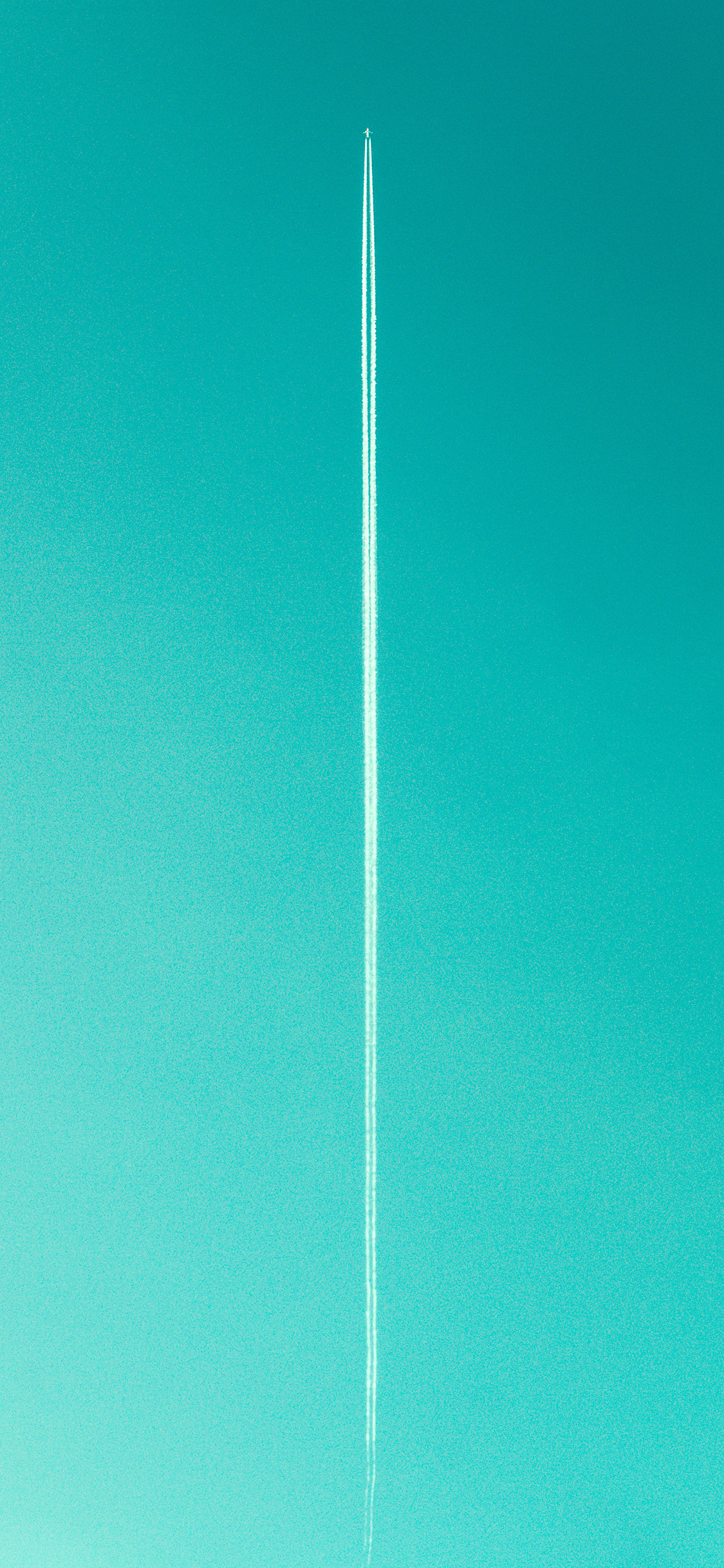 [2436×1125]天空 景色 喷雾 飞机 分割线 苹果手机壁纸图片