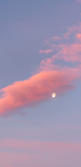[2436x1125]天空 月亮 云彩 云朵 苹果手机壁纸图片