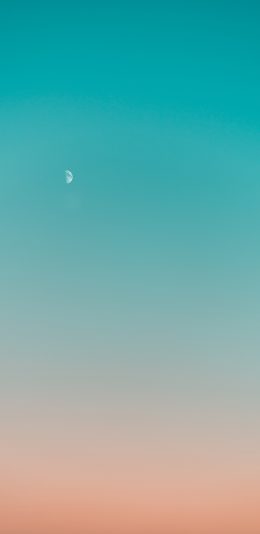 [2436x1125]天空 月亮 渐变 唯美 苹果手机壁纸图片